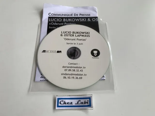 Lucio Bukowski & Oster Lapwass - Oderunt Poetas - Promo CD Album - 2016