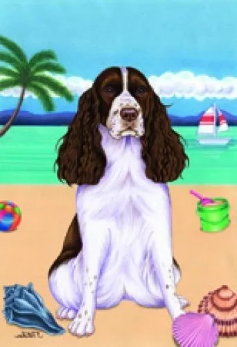 Beach House Flag - English Springer Spaniel 69080