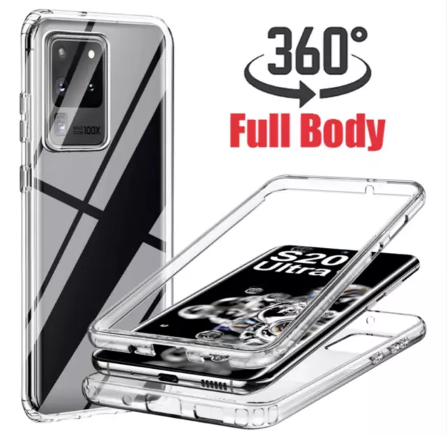For Samsung Galaxy S22 ULTRA 5G 360 Clear Front + Back Full Case Screen Cover
