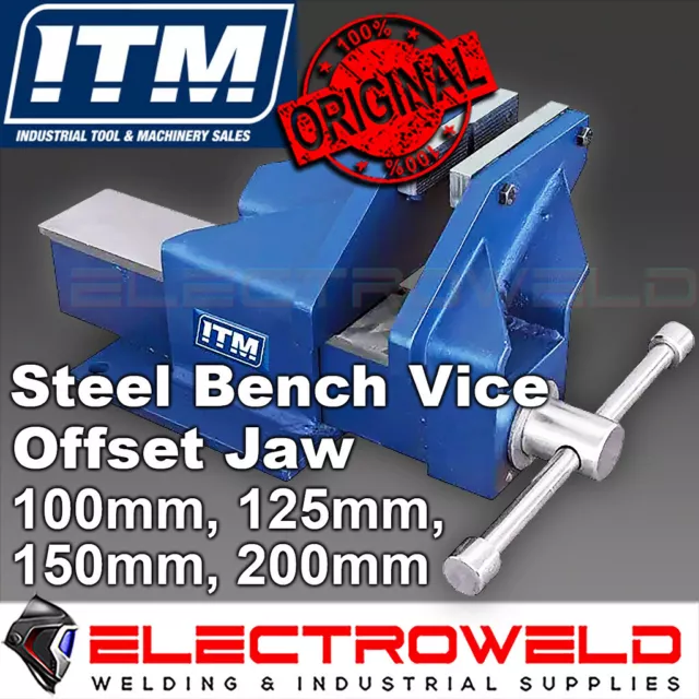 ITM Offset Steel Bench Vice Clamp 100mm 125mm 150mm 200mm TM104-125 TM104-200