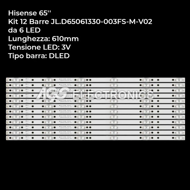 5er LED-Streifen Set Für Hisense H50NEC5205 & Sharp LC50P7000P - SVH500A62-REV02 5er LED-Streifen Set Für Hisense H50NEC5205 & Sharp LC50P7000P - SVH500A62-REV02