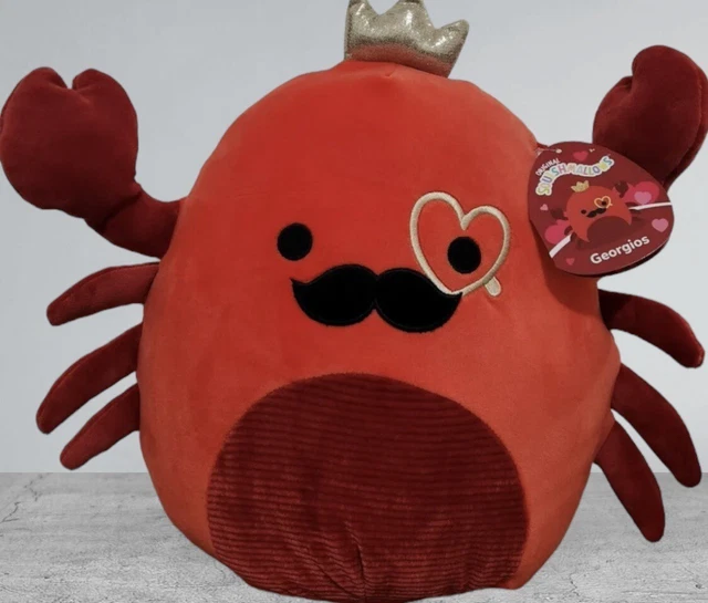 SQUISHMALLOWS 14” King Crab VALENTINES Day 2024 Kellytoy Plush