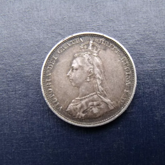 1887 Victoria Jubilee Head  Silver One Shilling coin Nice example