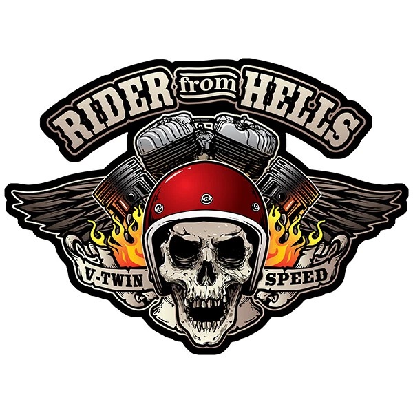 TETE DE MORT Biker Rider Chopper Bobber Autocollant Sticker Rb052 EUR 4,90 - FR