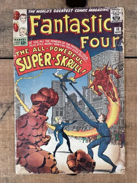 Ungraded Marvel 1963 Fantastic Four Vol 1 No.18 1st SUPER SKURLL Appearance