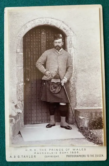 ANTIQUE VICTORIAN PHOTO King Edward VII as Prince of Wales in Highland ...