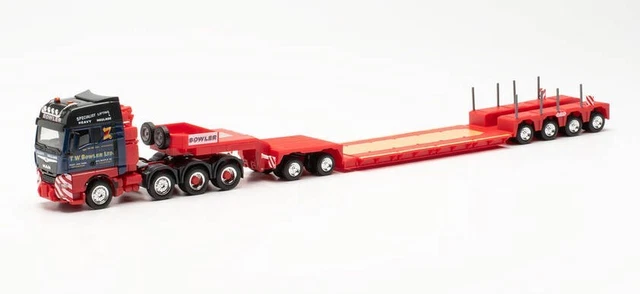 Miniature HERPA 1/87 - Camion VOLVO FH 6x2 Plateau 3 Essieux HOLLENHORST, Orange