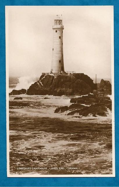 C1930s RP PC LONGSHIPS LIGHTHOUSE, LANDS END, CORNWALL