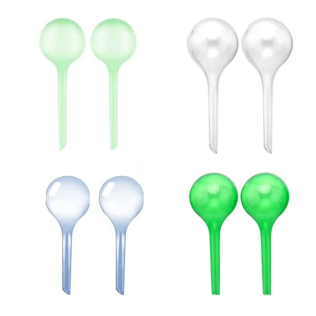 10 pezzi Globi per Irrigazione Automatica di Piante, Globo Bulbi Irrigazione Automatico, Dispositivi di Irrigazione per Piante da Interno ed Esterno (Verde & Trasparente