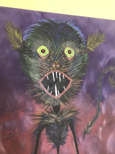 Original Pintura Goblin Monster en Lienzo 60cm x 50cm