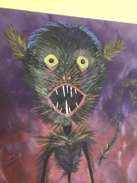 Original Pintura Goblin Monster en Lienzo 60cm x 50cm