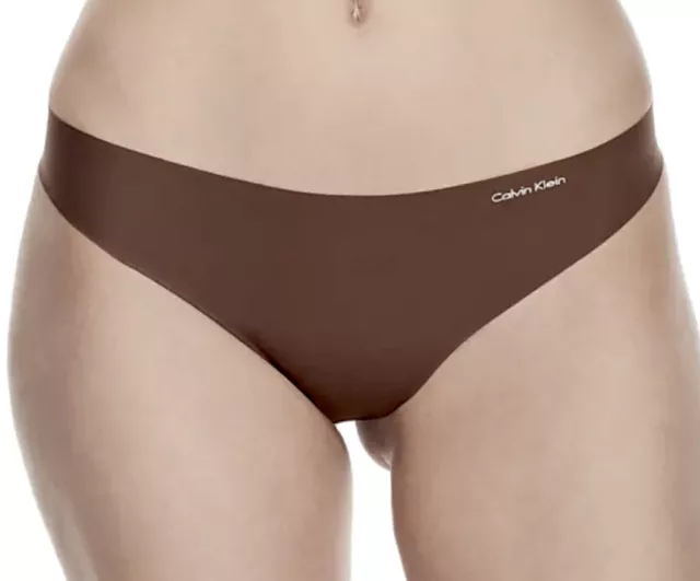 CALVIN KLEIN Invisibles Chestnut Brown Thong Panty Underwear Womens XS S M L XL