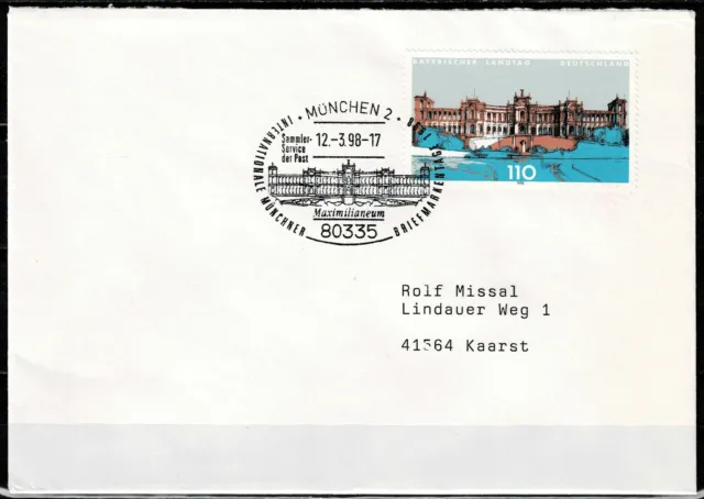 Bund MiNr. 1975 EF Ersttagsstempel 80335 München (051) Bayerischer Landtag