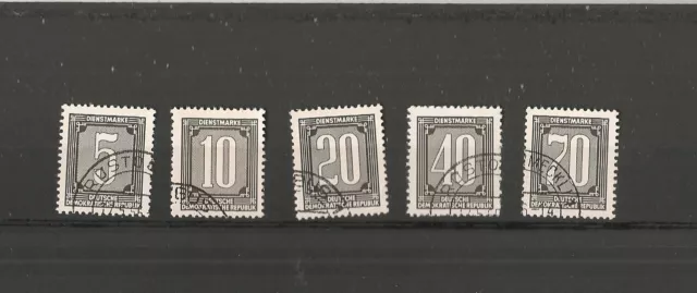 DDR Dienstmarken1956 ZKD Marken Mi. Nr. 1-5gestempelt, Verwaltungspost ,  5Werte