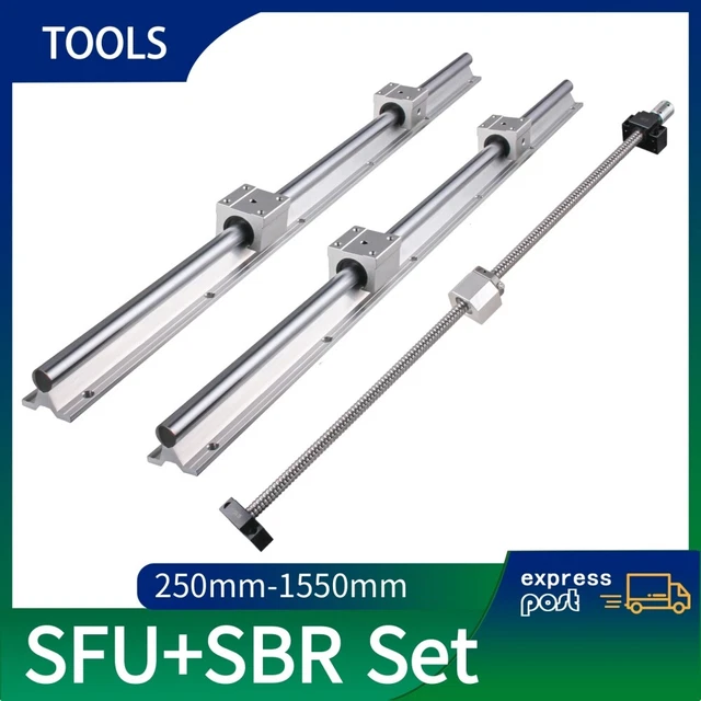 SFU1605 SFU1204 mandrino a circolazione sferica BK/BF12+SBR12/16/20 guida lineare linear rail