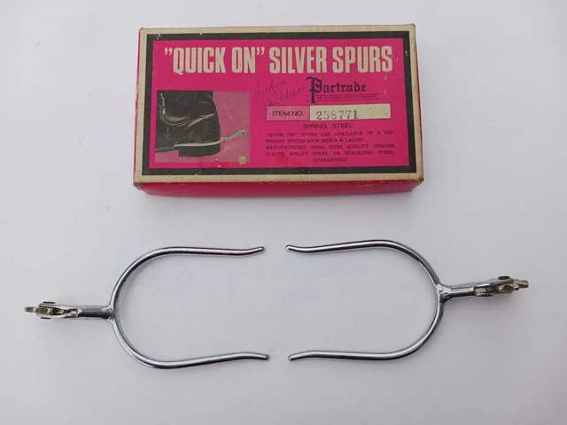 Quick On Spring Steel Silver Spurs Partrade Ladies and Children item # 258771