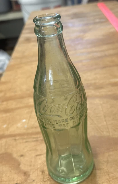 1951 Coca Cola Coke Trademark Green 6 oz Bottle Pat D-105529 Boston Mass