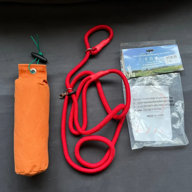 Maniquí de entrenamiento deportivo con mango de lanzamiento - naranja + plomo antirtirón para perro y campo