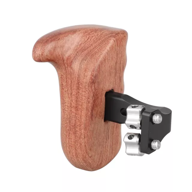 CAMVATE Wooden Handgrip With 1/4" Thumbscrew Connection For DSLR Camera Cage Rig