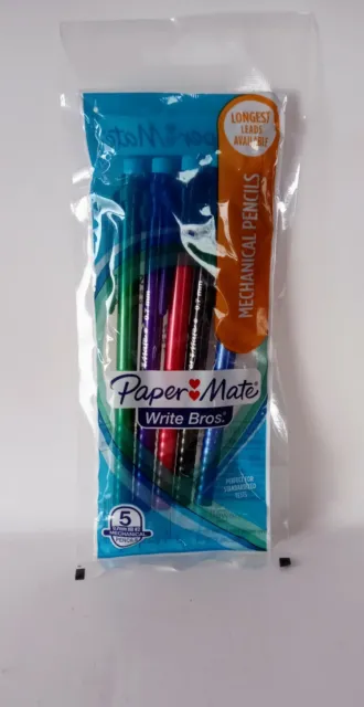 Pencils #2 Mechanical Paper Mate 5 Count Package NEW.