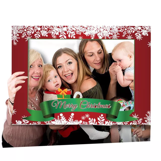 Party Props Christmas Photo Booth Prop Kids Adult Fun Selfie Xmas Picture Frame 3