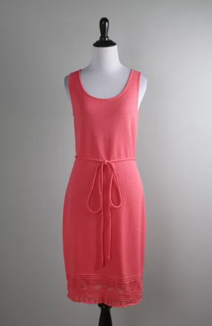 ST. JOHN COLLECTION Marie Gray $995 Santana Knit Belted Wool Tank Dress Size 2