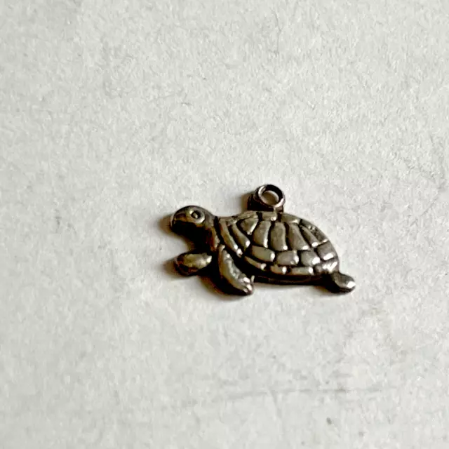 Vintage Silber "Schildkröte" Bettelarmbandanhänger / Tortoise Charm Pendant 2