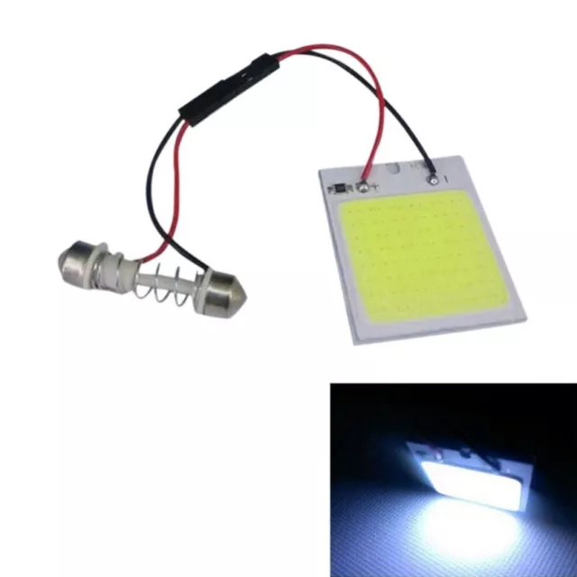 Lampe COB efficace 48SMD 4W voiture lumière intérieure panneau dôme blanc amp