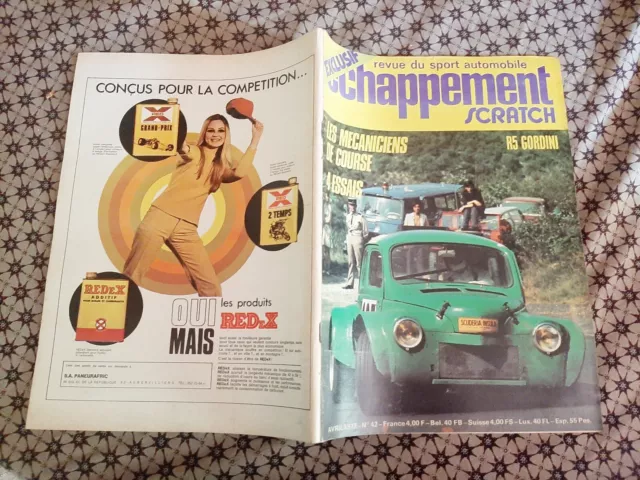 échappement revue du sport automobile N°42 R5 gordini rallyes mécaniciens 1972