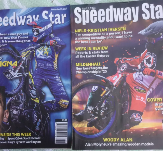 2 Speedway Stars Recent - 6 April 2024 & 23 December 2023  Magazines Vgc