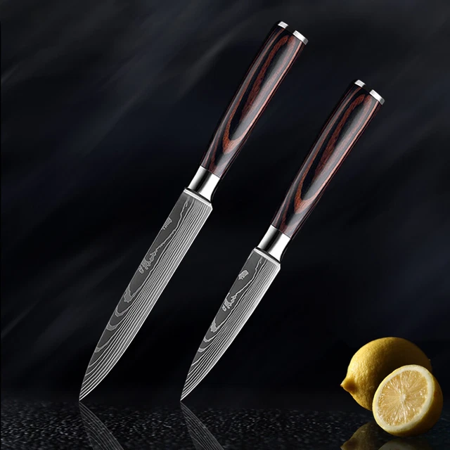2x küchenmesser Gemüsemesser Profi Obstmesser Schälmesser Edelstahl Ultra Scharf