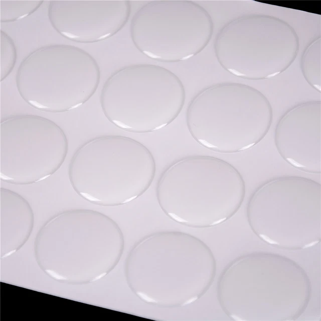 100x 1" Pegatina Redonda 3D Cúpula Adhesiva Epoxi Cristalina Tapas Botella Adhesiva CrafRS$v