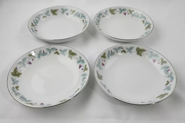 Vintage by Fine China Japan Grape Vine Pattern Fruit/Dessert Bowl 5-5/8" (4)