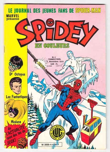 ! Rare SPIDEY N°4 en TRES BON ETAT (SPIDERMAN, STRANGE, MARVEL) sous plastique !