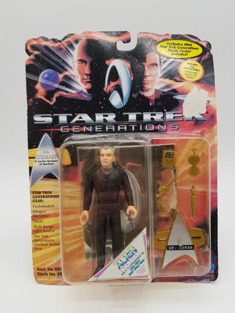 "Star Trek 5 Inch Generations Figura Dr Soran Carte Variante Imballo Originale"