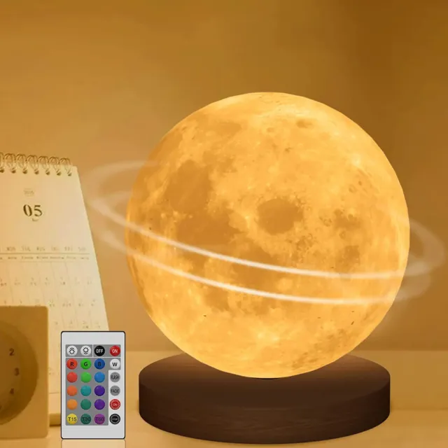 16 Colors Creative 3D Led Moon Night Lamp 360° Rotating Lunar Night Light