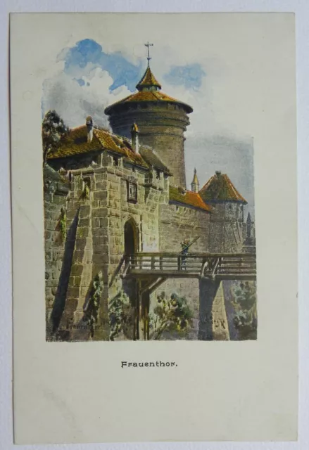 Sehr alte ANSICHTSKARTE - POSTKARTE - FRAUENTHOR (NÜRNBERG) - SPITTLERTORTURM