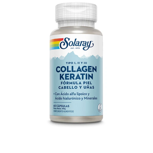 Nutrition Solaray unisex Collagène Kératine 60 Caps