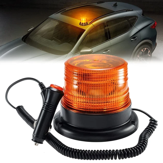 AUTOXBERT LED Rundumleuchte Magnet Orange - 12V/24V Warnleuchte Für Fahrzeuge