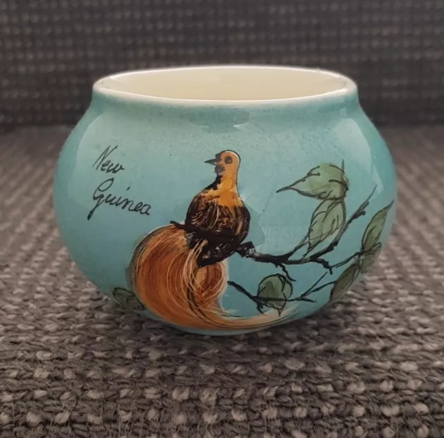 🔶️Vintage Studio Anna Artist Hand Painted Australian Pottery Png Bird Paradise