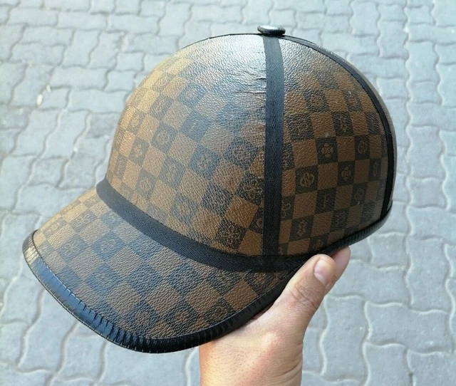 Custom Helmet Motorcycle Half Helmet Baseball Hat Cap Leather  Fiberglass LV