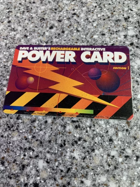 Dave and Busters Rechargeable power card RARE EDITION ONE COLLECTABLE
