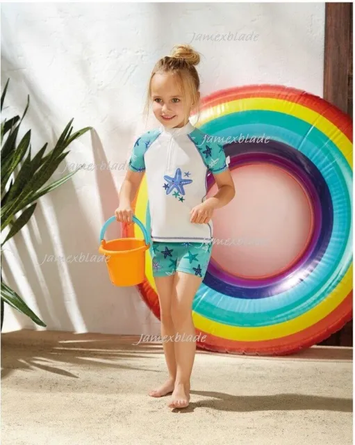 Offizieller Lupilu Kinder UV 50+ Sonnenschutzanzug/Set Shorts & Top für Mädchen Jungen 2