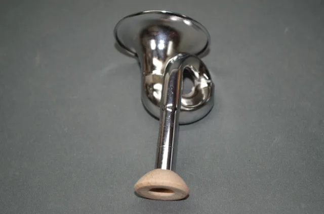 Silbernes Metall  Stethoskop Hörrohr Hearing Pipe  Hörverstärker 13 cm 2