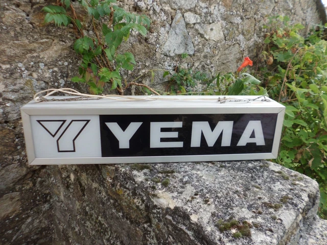 Ancienne enseigne lumineuse marque YEMA, montres, horlogerie, années 70-80