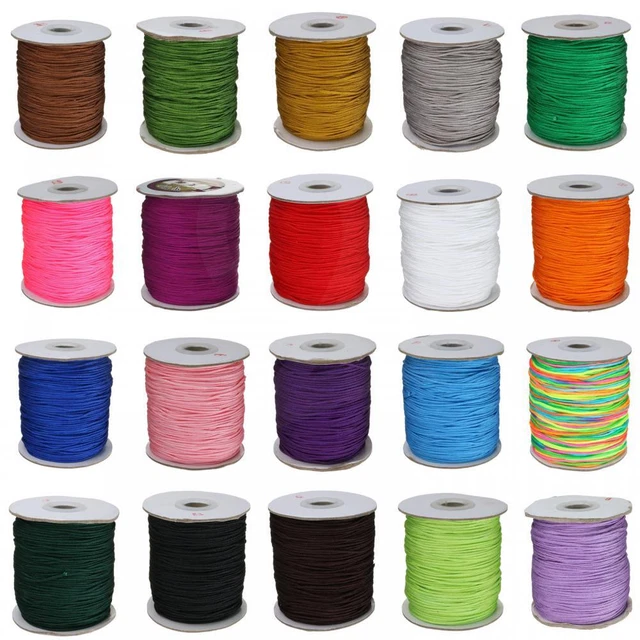 100 Meter Spool Of 0.9mm Braided Nylon Cord - Beige Thread For Macrame, Jewelry, Bracelets & DIY