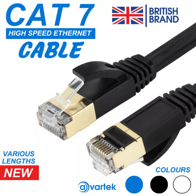 Cat5E Cat6 Cat7 Cable Rj45 Ethernet Network Patch Lead Gold Sstp Shielded Lot