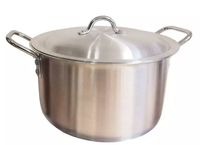 Mastercook Heavy Duty Aluminium Casserole Stockpot Pan Pot Dish with Lid Kitchen 2