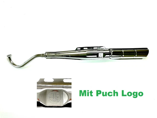 45km/h Version mit PUCH Logo / Auspuff Puch Maxi S N 22mm E50 original Look chro
