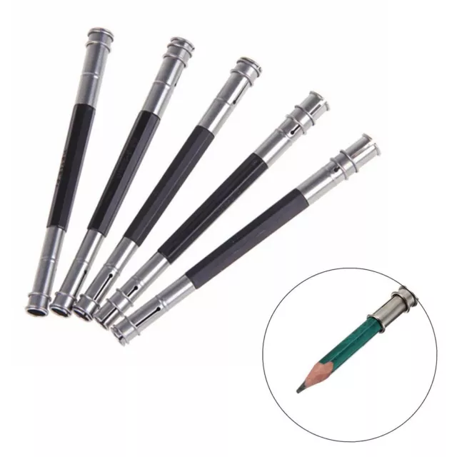 4x 13.5CM Adjustable Pencil Extender Lengthener Holder Art Tool Double Head  Tool